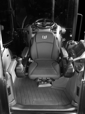 Cat backhoe loader seat and joystick