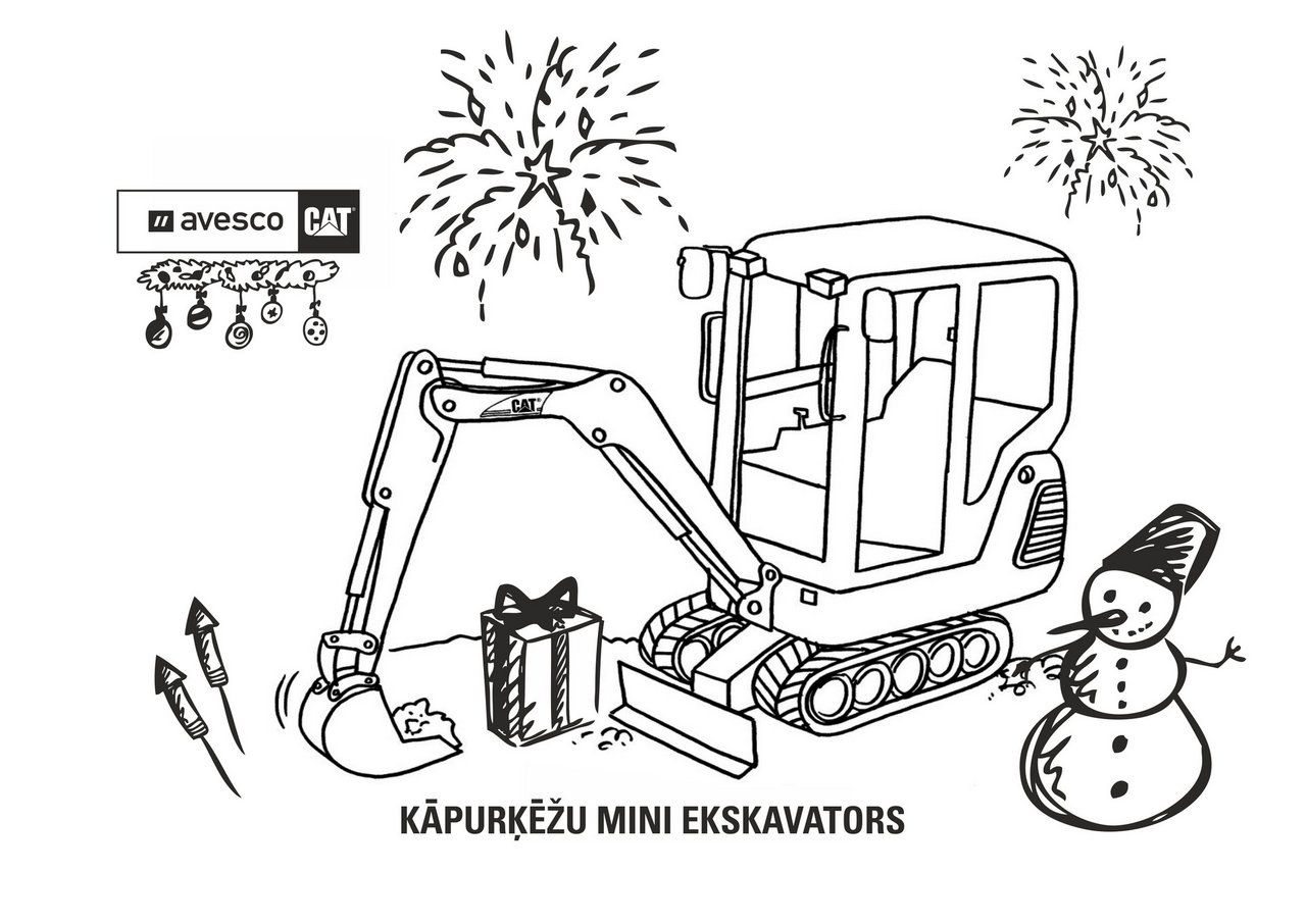 Cat mini kāpurķēžu ekskavators
