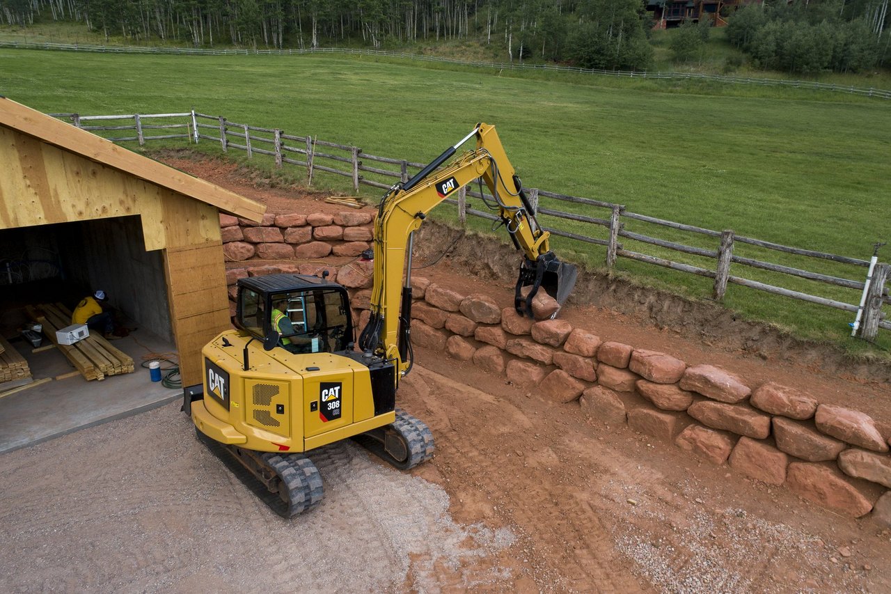 Next generation Cat 308 mini excavator