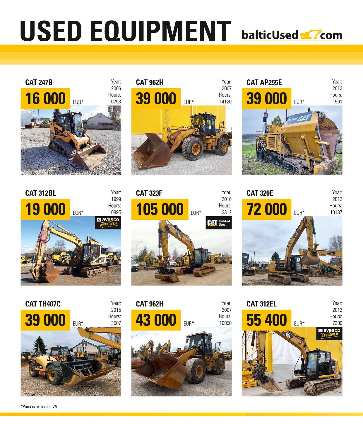 Avesco used equipment special monthly offer Avesco used equipment special monthly offer