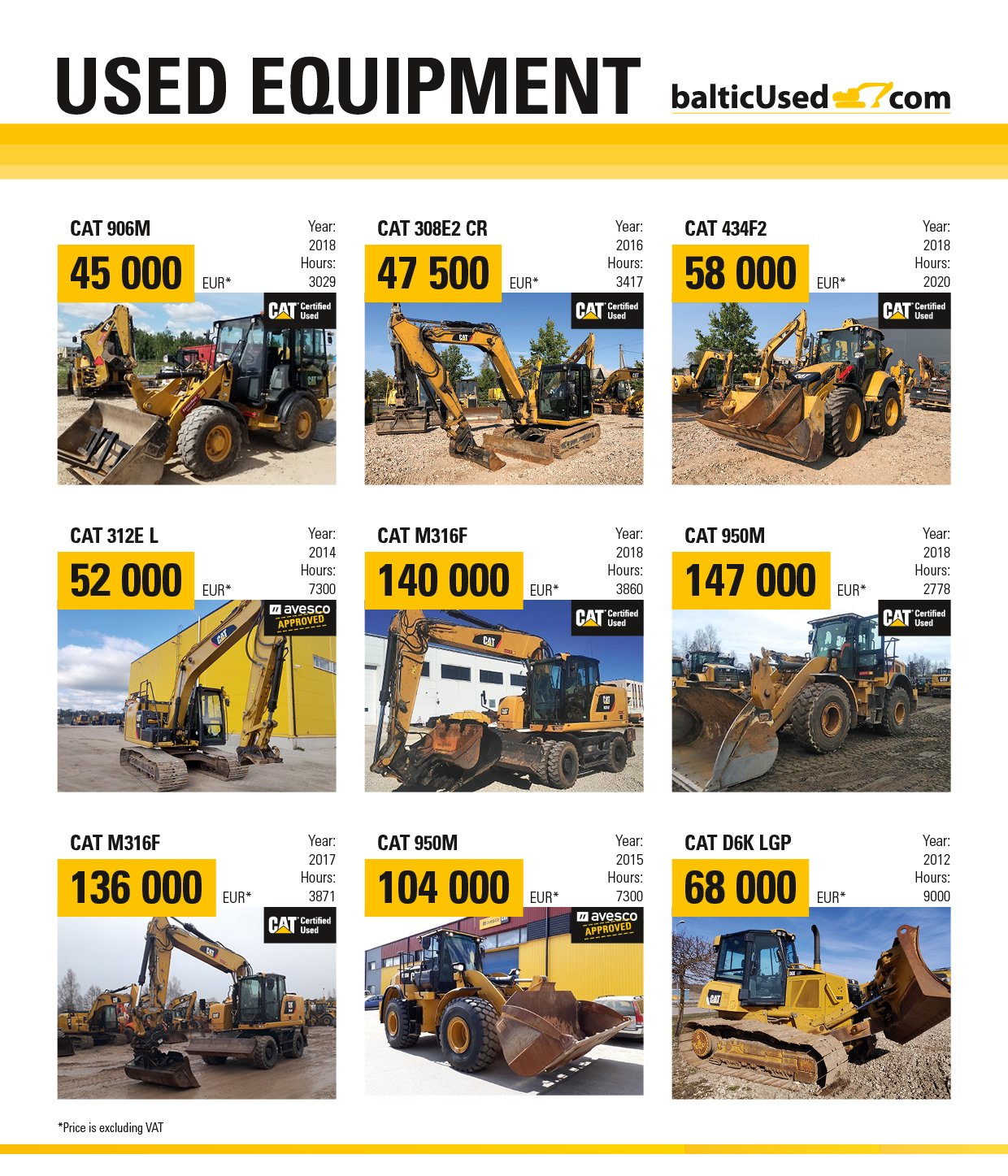 Avesco used equipment monthly offer Avesco used equipment monthly offer
